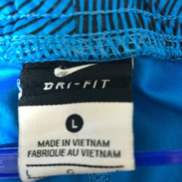 NIKE Dri-Fit Geometric Shorts Youth Kids L Blue Board Swim Basketball Surf - Picture 4 of 4